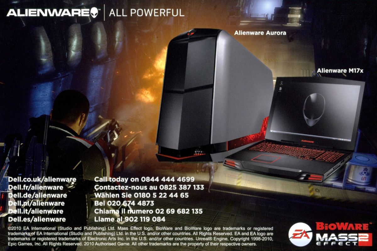 Advertisement for Mass Effect 2 (Windows): Back