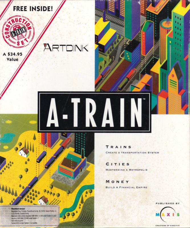 Front Cover for A-Train + Construction Set (Macintosh)