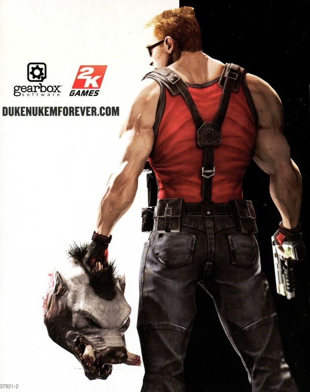 Manual for Duke Nukem Forever (PlayStation 3): Back