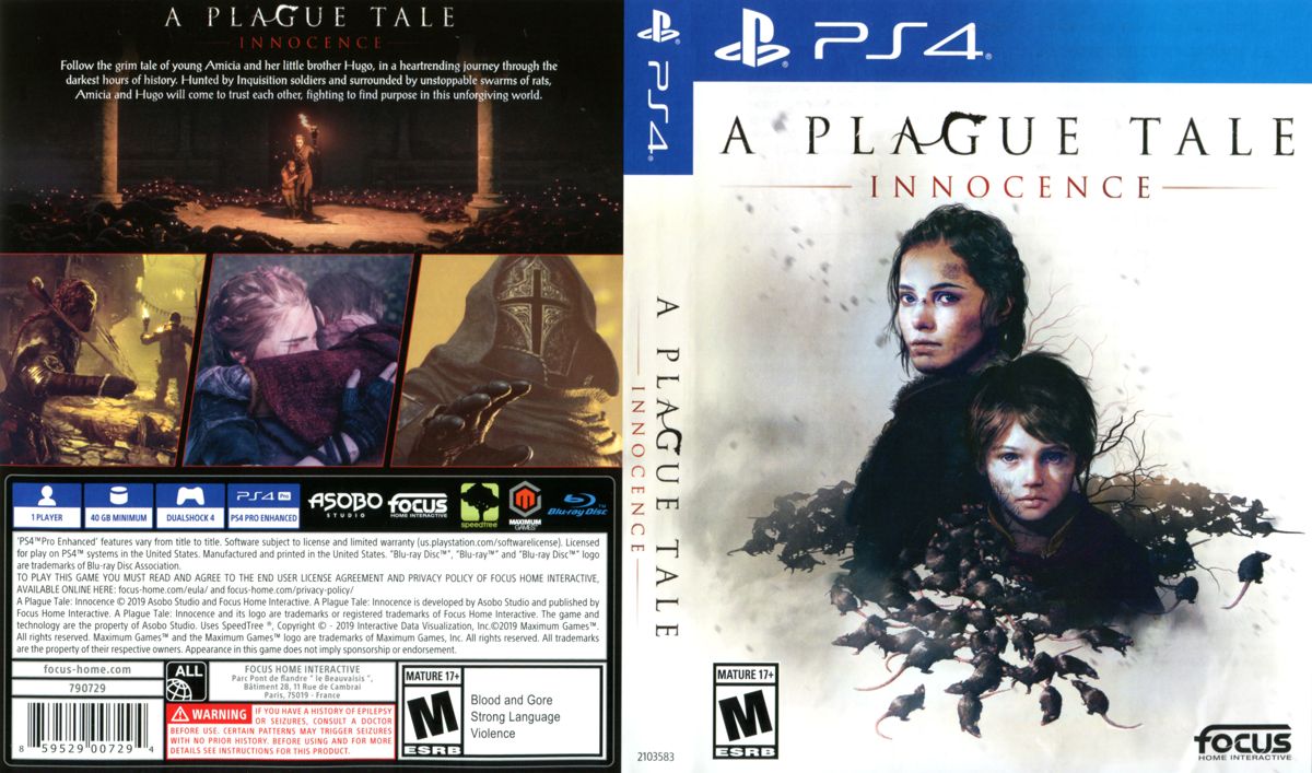 Full Cover for A Plague Tale: Innocence (PlayStation 4)