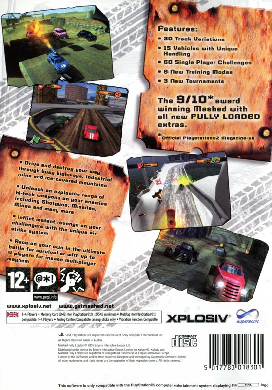 Back Cover for Drive to Survive (PlayStation 2)