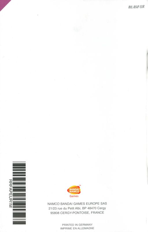Manual for Active Life: Outdoor Challenge (Wii): Back