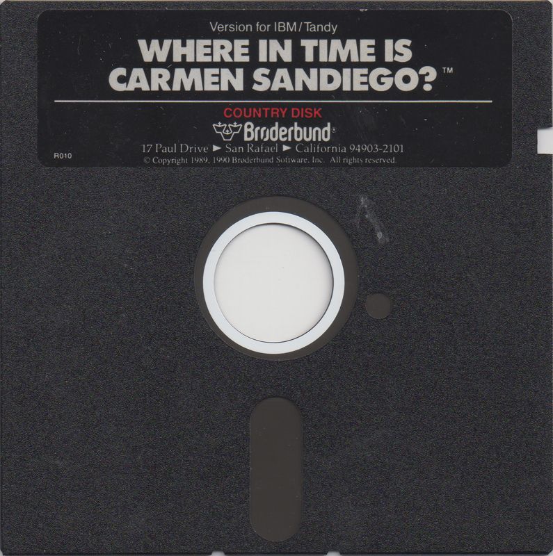 Media for Where in Time Is Carmen Sandiego? (DOS) (Dual media release): 5.25" Disk