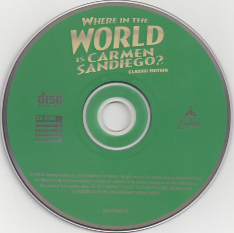 Media for Where in the World is Carmen Sandiego? (CD-ROM) (Macintosh and Windows and Windows 3.x) (Smart Saver "Classic Edition" reissue)