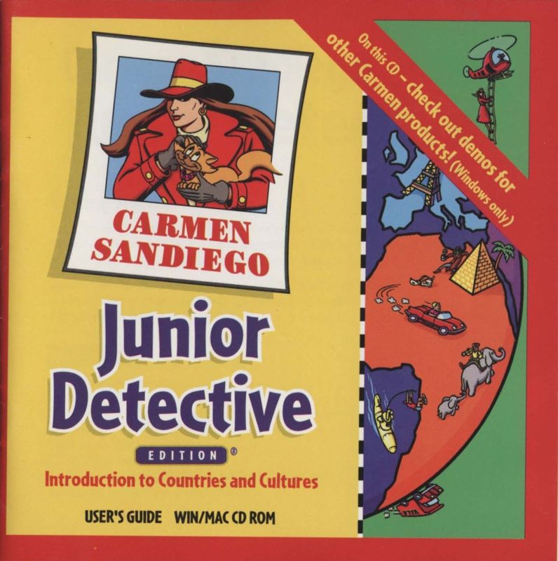 Manual for Where in the World Is Carmen Sandiego?: Junior Detective Edition (Macintosh and Windows and Windows 3.x) (Re-release): Front