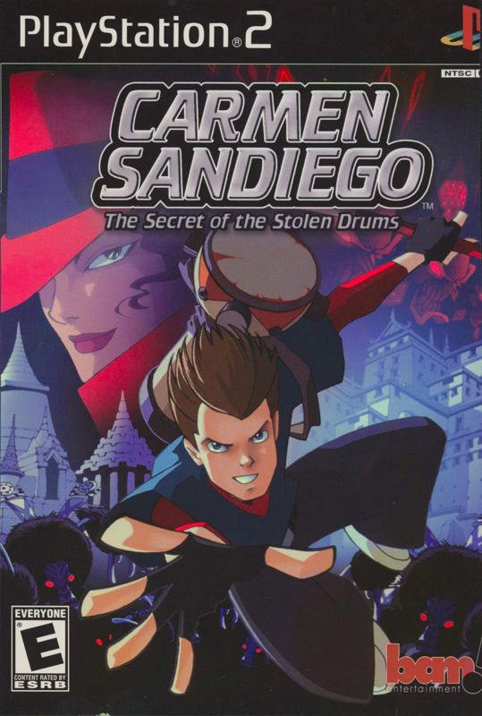 Front Cover for Carmen Sandiego: The Secret of the Stolen Drums (PlayStation 2)