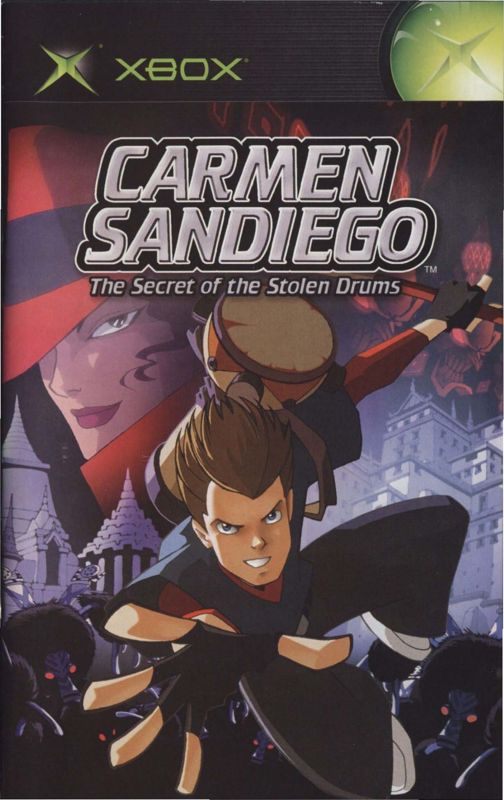 Manual for Carmen Sandiego: The Secret of the Stolen Drums (Xbox): Front