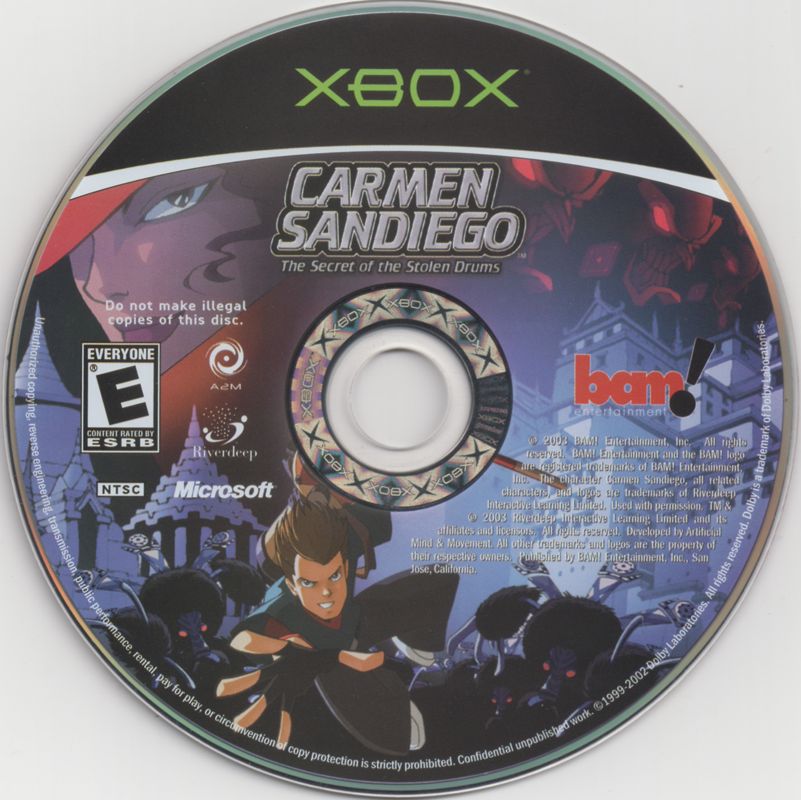 Media for Carmen Sandiego: The Secret of the Stolen Drums (Xbox)