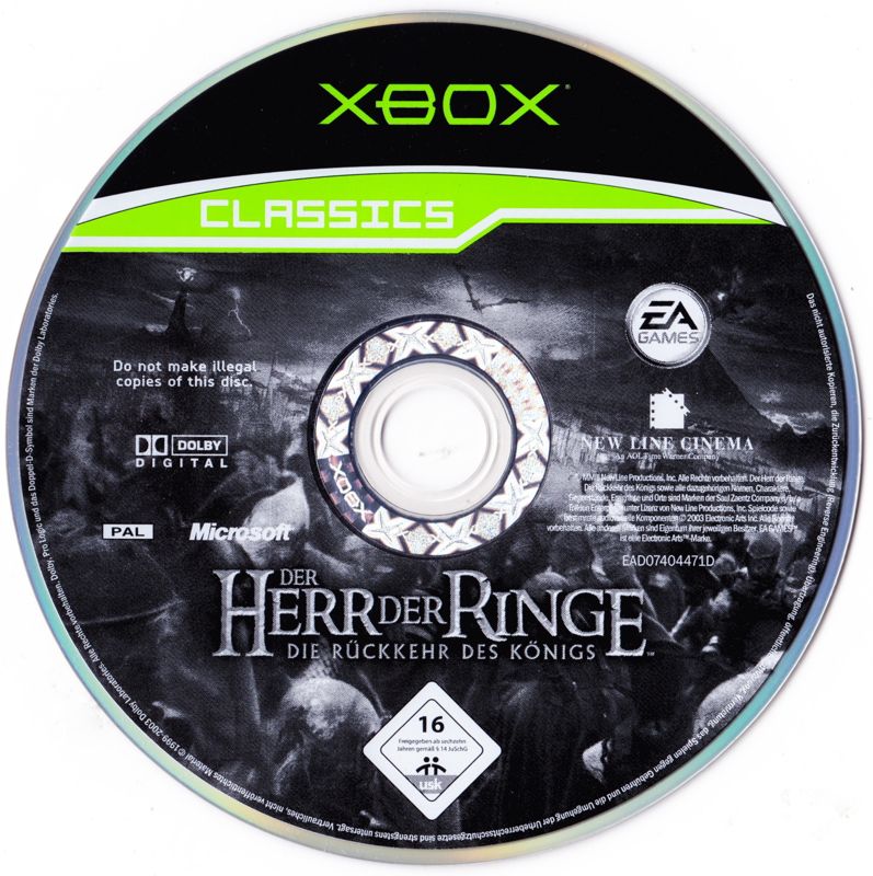 Media for The Lord of the Rings: The Return of the King (Xbox) (Classics release)