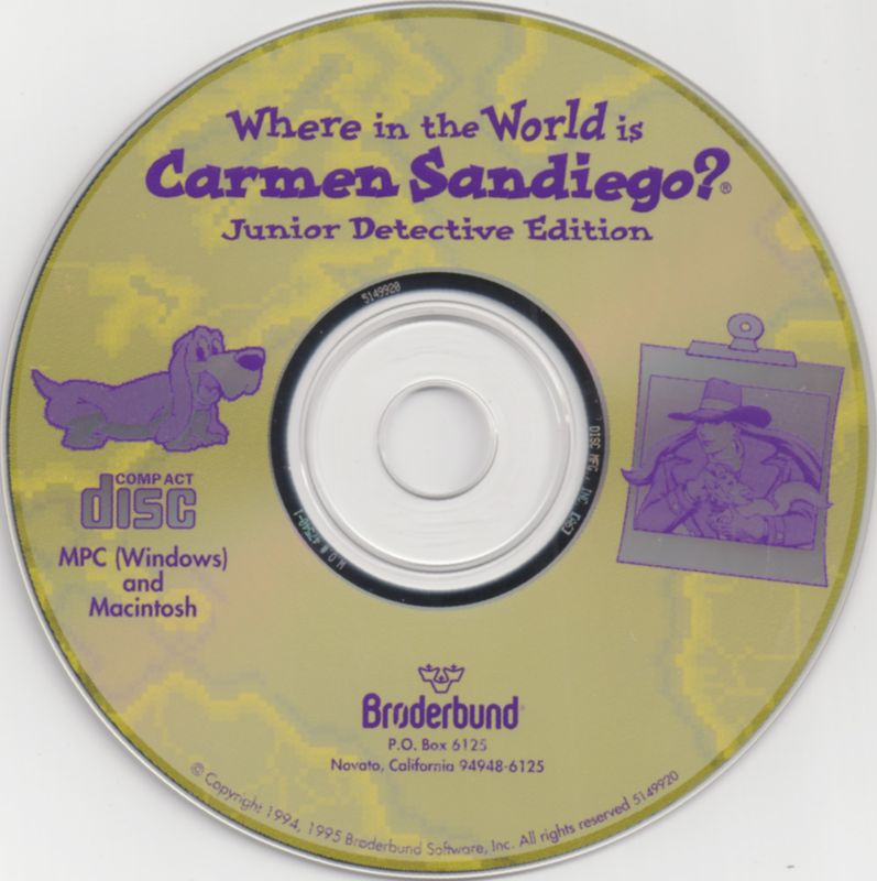 Media for Where in the World Is Carmen Sandiego?: Junior Detective Edition (Macintosh and Windows and Windows 3.x)