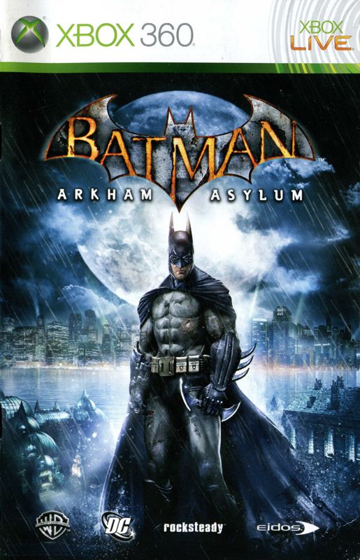 Manual for Batman: Arkham Asylum (Xbox 360) (Classics release): Front