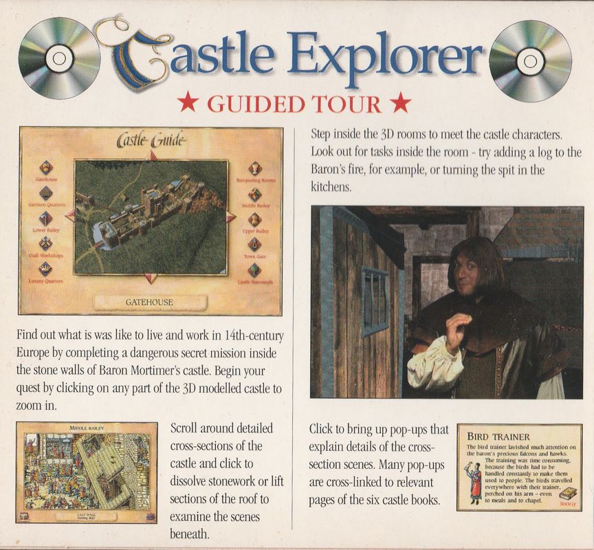 Inside Cover for Castle Explorer (Macintosh and Windows 3.x) (Budget release): Inner Left