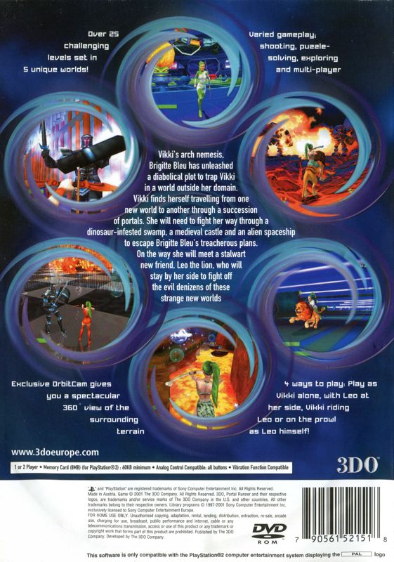 Back Cover for Portal Runner (PlayStation 2)