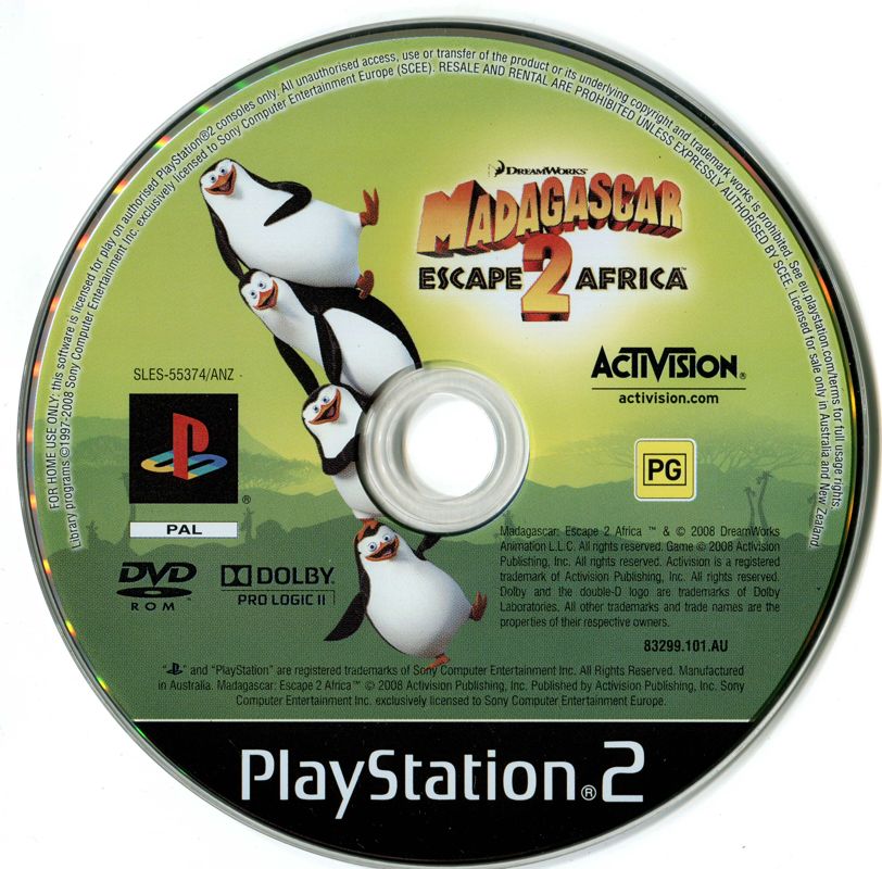 Media for Madagascar: Escape 2 Africa (PlayStation 2)