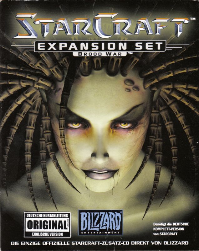 Front Cover for StarCraft: Brood War (Windows) (1st German release (game in English, box in German))