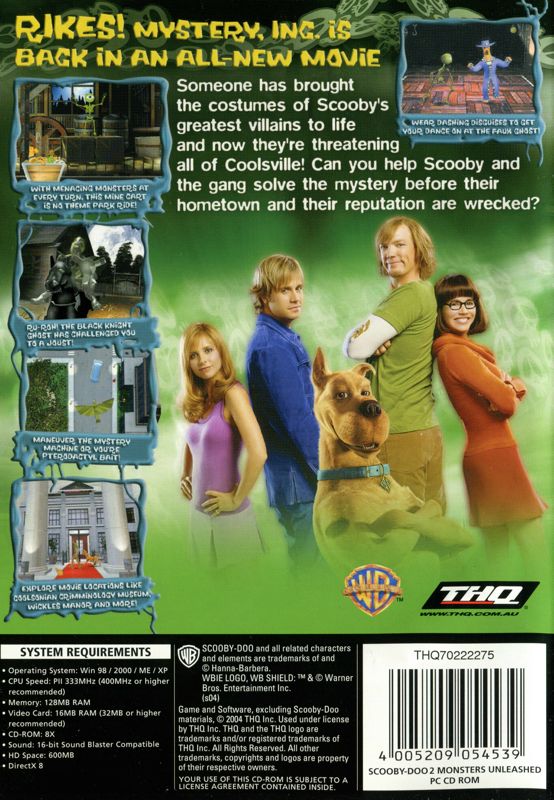 Back Cover for Scooby Doo 2: Monsters Unleashed (Windows)