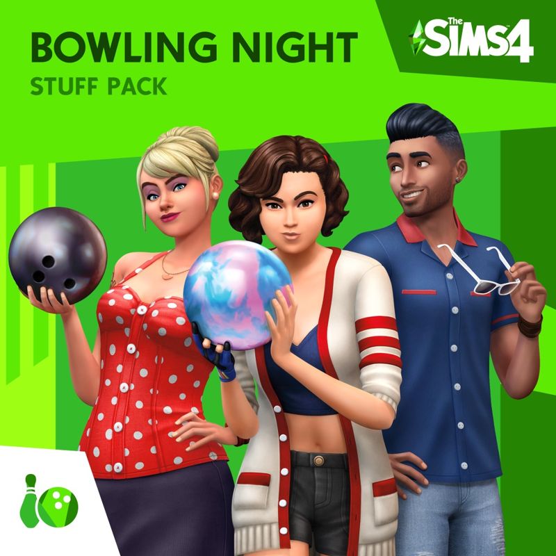 Front Cover for The Sims 4: Bowling Night Stuff (PlayStation 4) (download release)