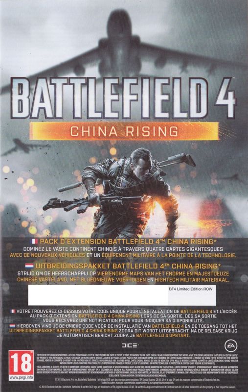 Battlefield 4 cover or packaging material - MobyGames