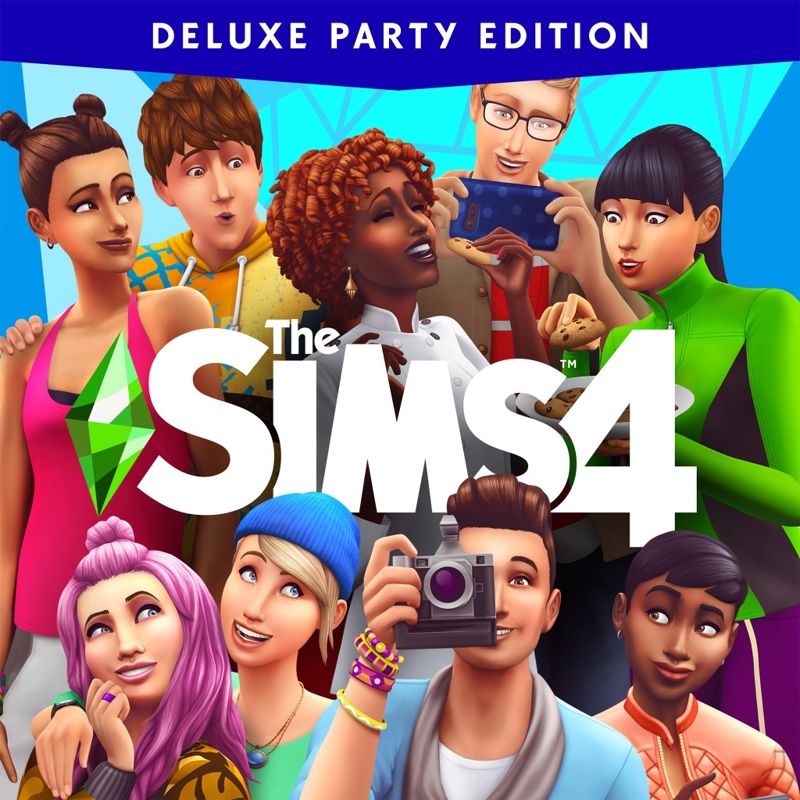 Front Cover for The Sims 4: Deluxe Party Edition (PlayStation 4) (download release): Updated cover art