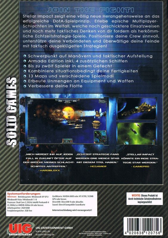 Back Cover for Stellar Impact: Armada Edition (Windows) (Solid Games release)