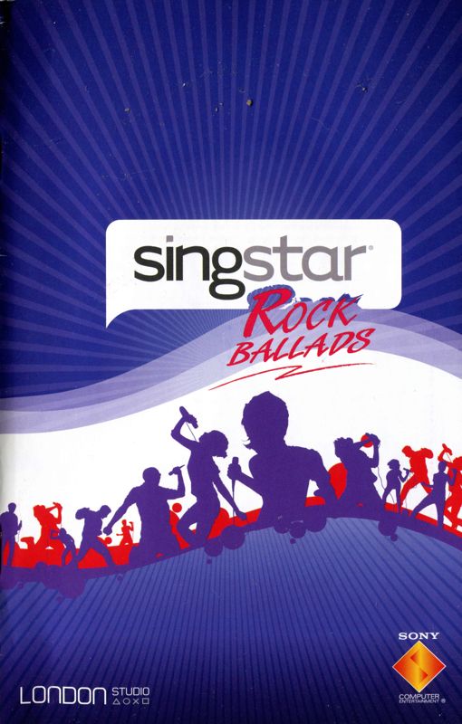 Manual for SingStar: Rock Ballads (PlayStation 2): Front