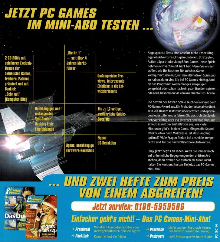 Advertisement for Battlezone II: Combat Commander (Windows): PC Games Magazine - Back