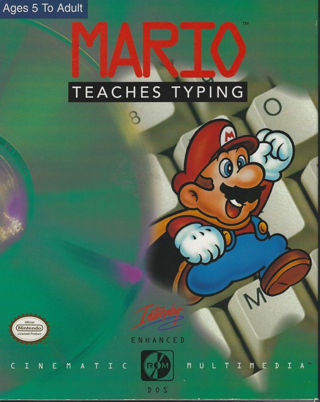 Front Cover for Mario Teaches Typing (DOS) (Alternate CD-ROM release)