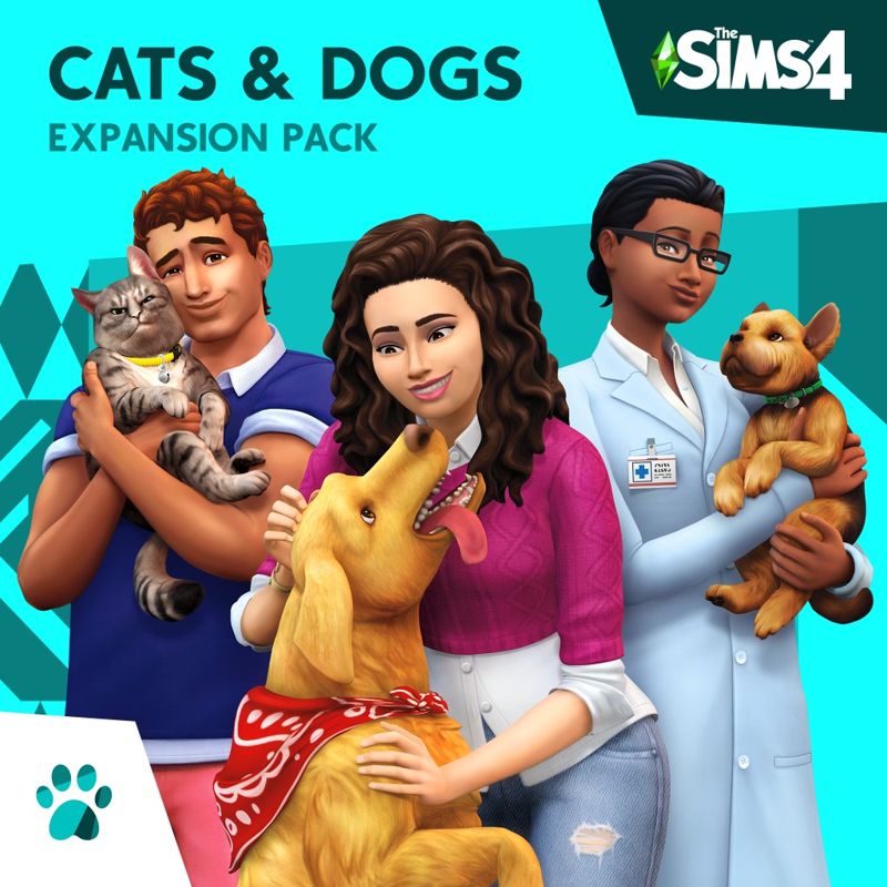 Front Cover for The Sims 4: Cats & Dogs (PlayStation 4) (download release)
