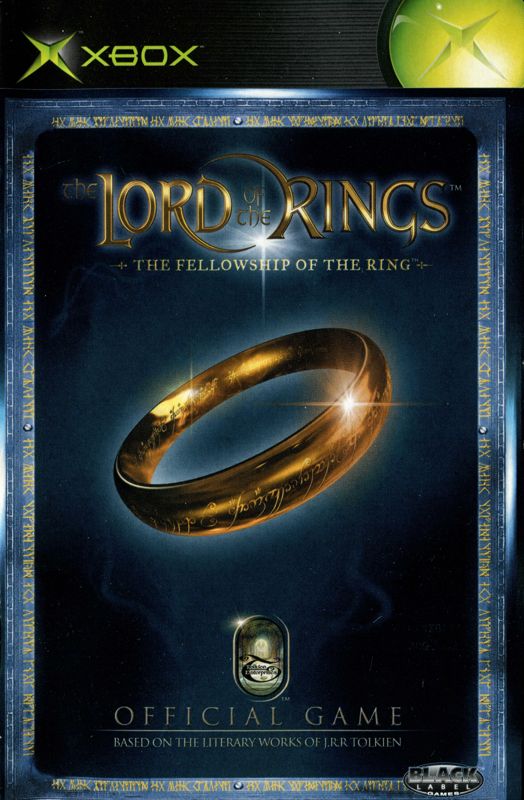Manual for The Lord of the Rings: The Fellowship of the Ring (Xbox): Front