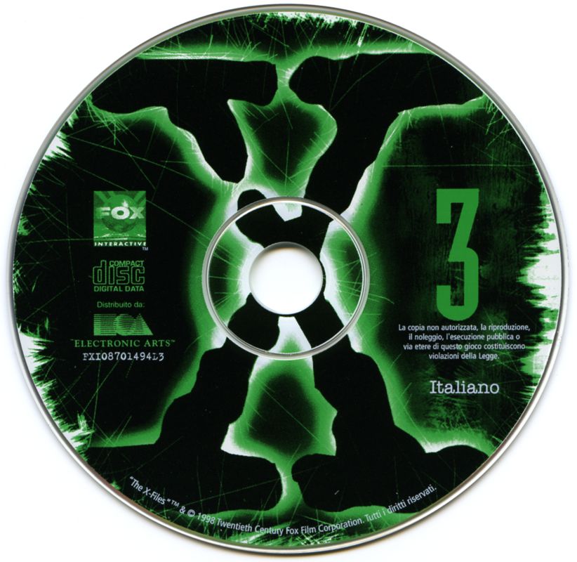 Media for The X-Files Game (Macintosh and Windows): Disc 3