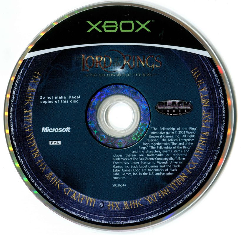 Media for The Lord of the Rings: The Fellowship of the Ring (Xbox)