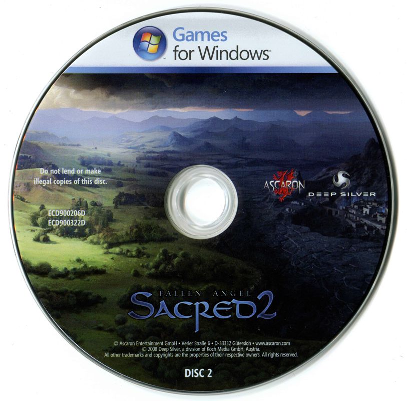 Media for Sacred 2: Fallen Angel (Windows) (International English release): Disc 2
