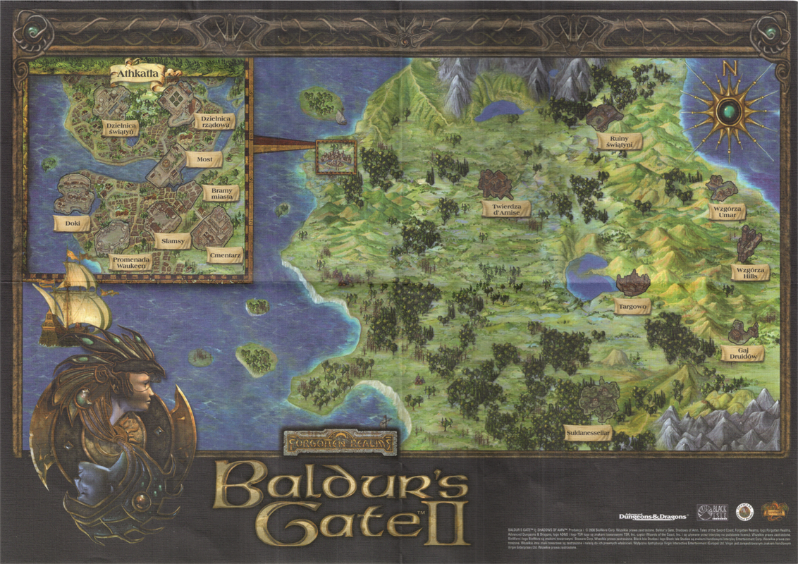 Map for Baldur's Gate: 4 in 1 Boxset (Windows): Baldur's Gate II