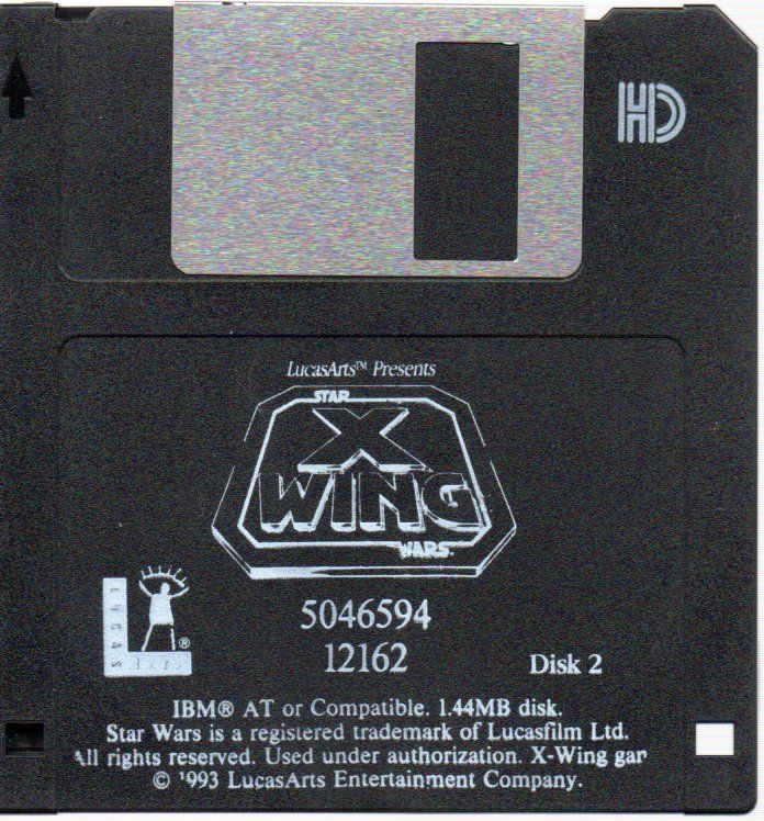 Media for Star Wars: X-Wing (DOS) (Swiss French release): Disk 2