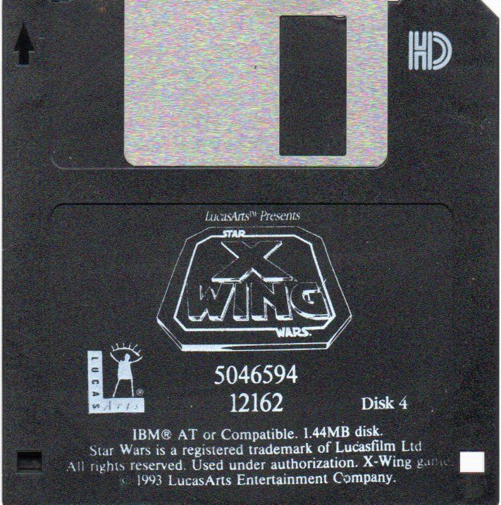 Media for Star Wars: X-Wing (DOS) (Swiss French release): Disk 4