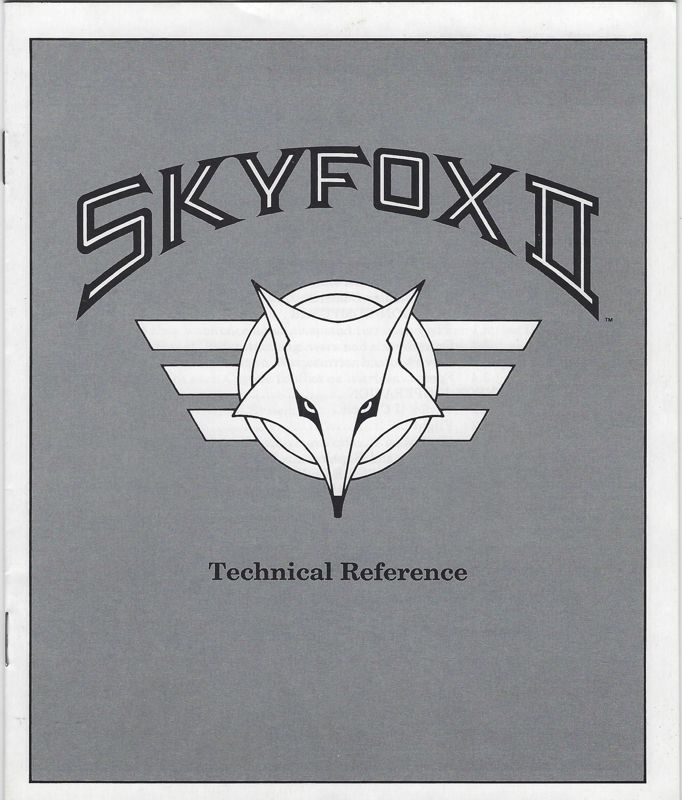 Manual for Skyfox II: The Cygnus Conflict (Commodore 64)