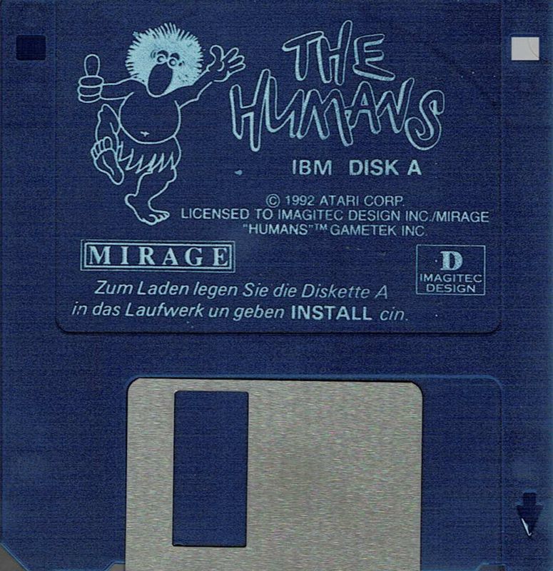 Media for The Humans (DOS) (3,5'' Disk release): Disk A