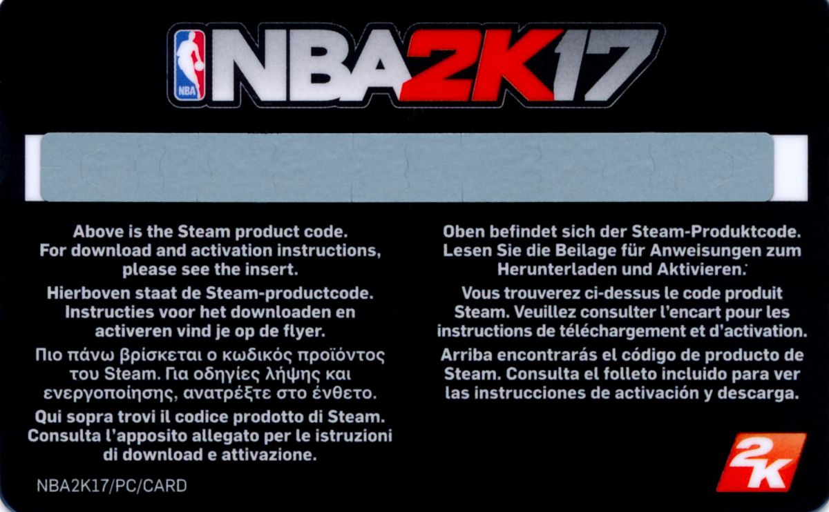 Other for NBA 2K17 (Windows): DLC Card - Back