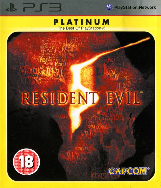 Front Cover for Resident Evil 5 (PlayStation 3) (Platinum release)
