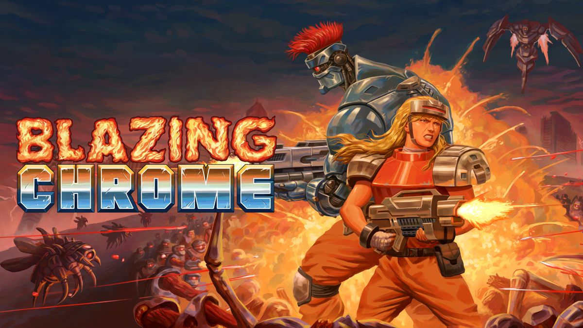 Front Cover for Blazing Chrome (Nintendo Switch) (download release): 2nd version