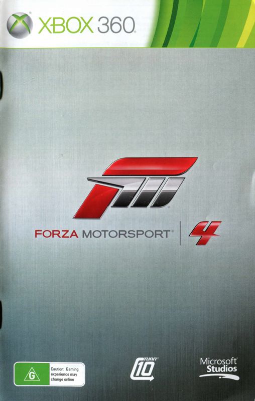 Manual for Forza Motorsport 4 (Xbox 360): Front