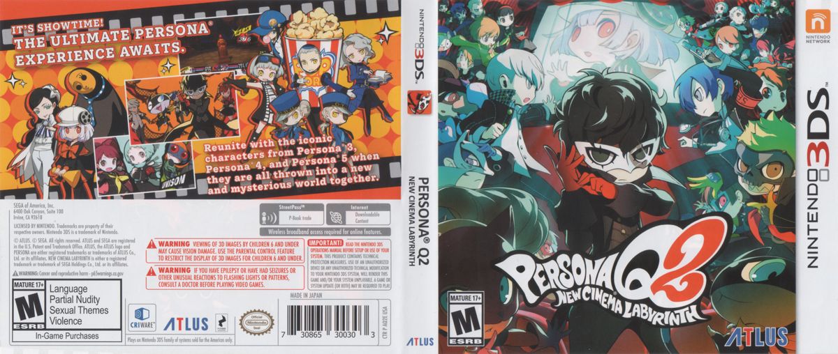 Other for Persona Q2: New Cinema Labyrinth ("Showtime" Premium Edition) (Nintendo 3DS): 3DS case - full