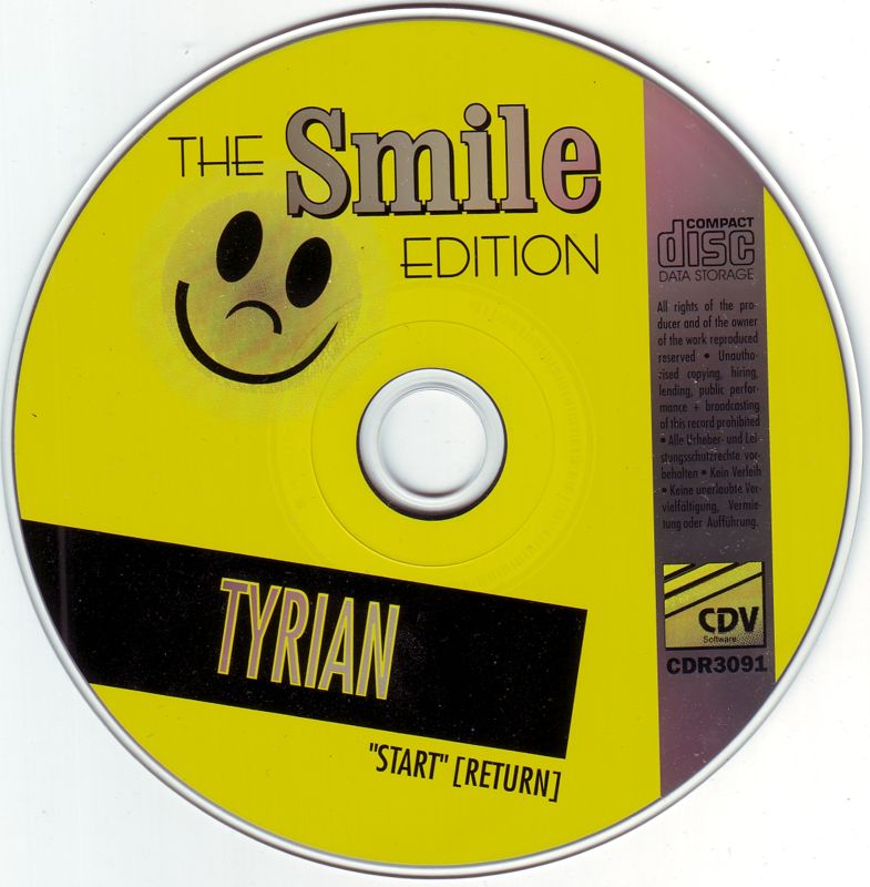 Front Cover for Tyrian (DOS) (Smile edition)