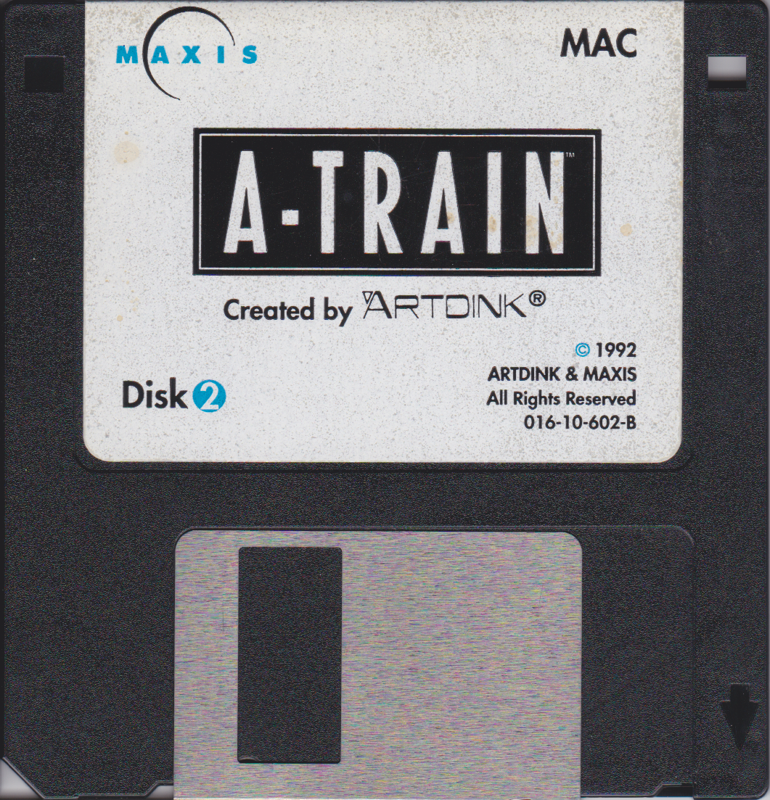 Media for A-Train + Construction Set (Macintosh): A-Train Disk 2
