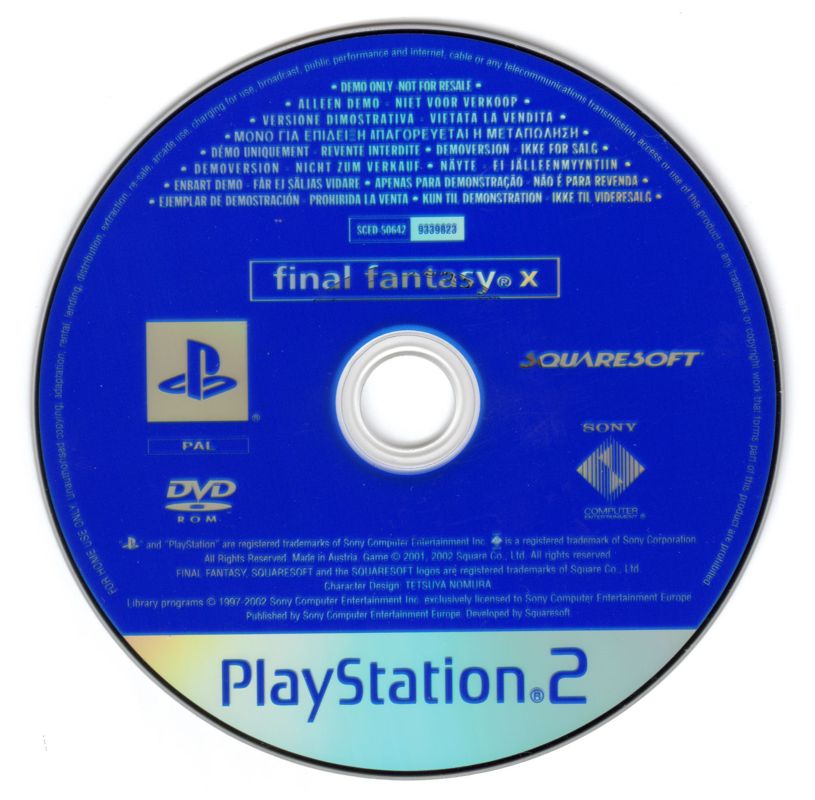 Media for Final Fantasy III (PlayStation): FFX Demo Disc