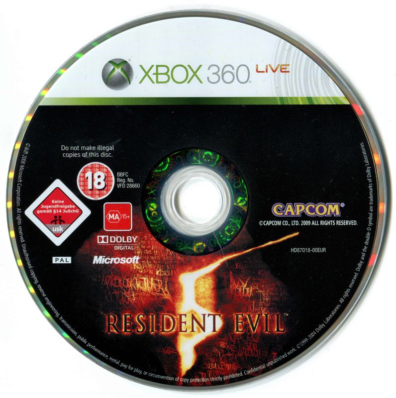 Media for Resident Evil 5 (Xbox 360)