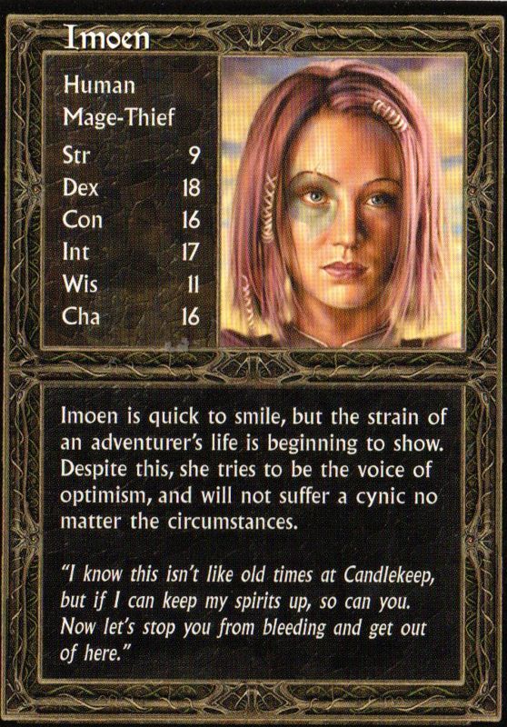 Extras for Baldur's Gate II: Shadows of Amn (Collector's Edition) (Windows): Collector's Edition Card (Imoen)