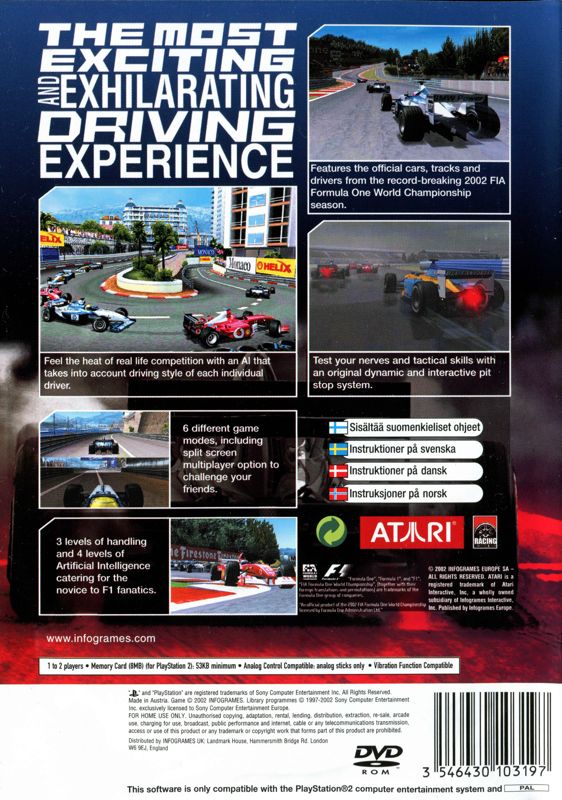 Back Cover for Grand Prix Challenge (PlayStation 2)