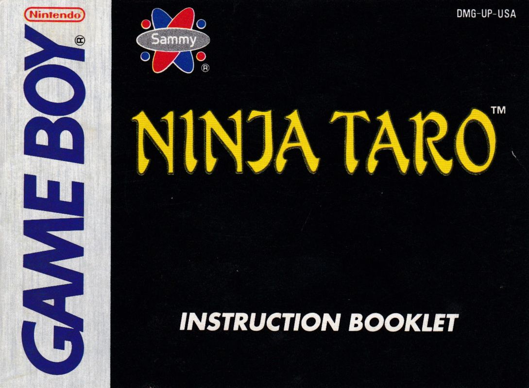 Manual for Ninja Taro (Game Boy): Front