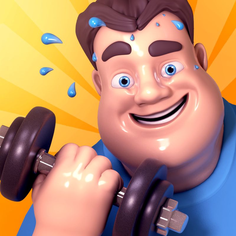 Front Cover for Gym Hero: Idle Fitness Tycoon (Nintendo Switch) (download release)